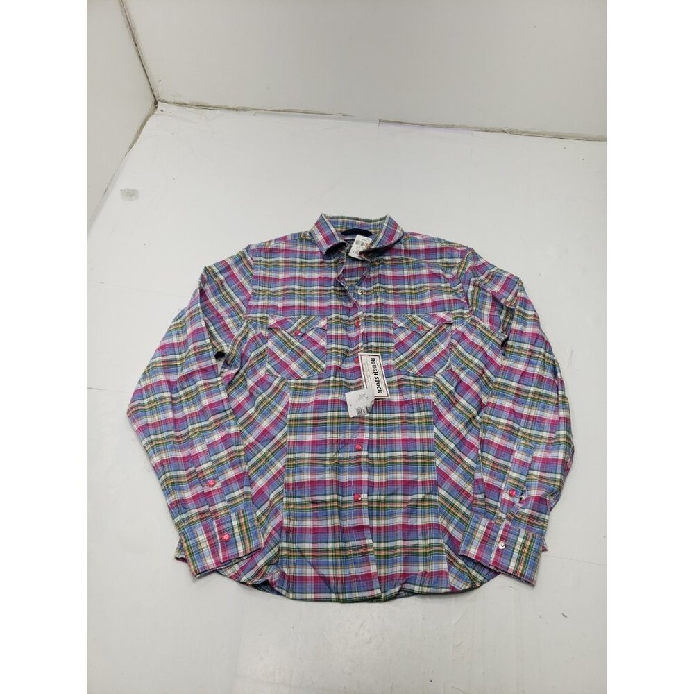Panhandle Rough Stock Women's Size M Multi Color Long Sleeve Pearl Snap Shirt